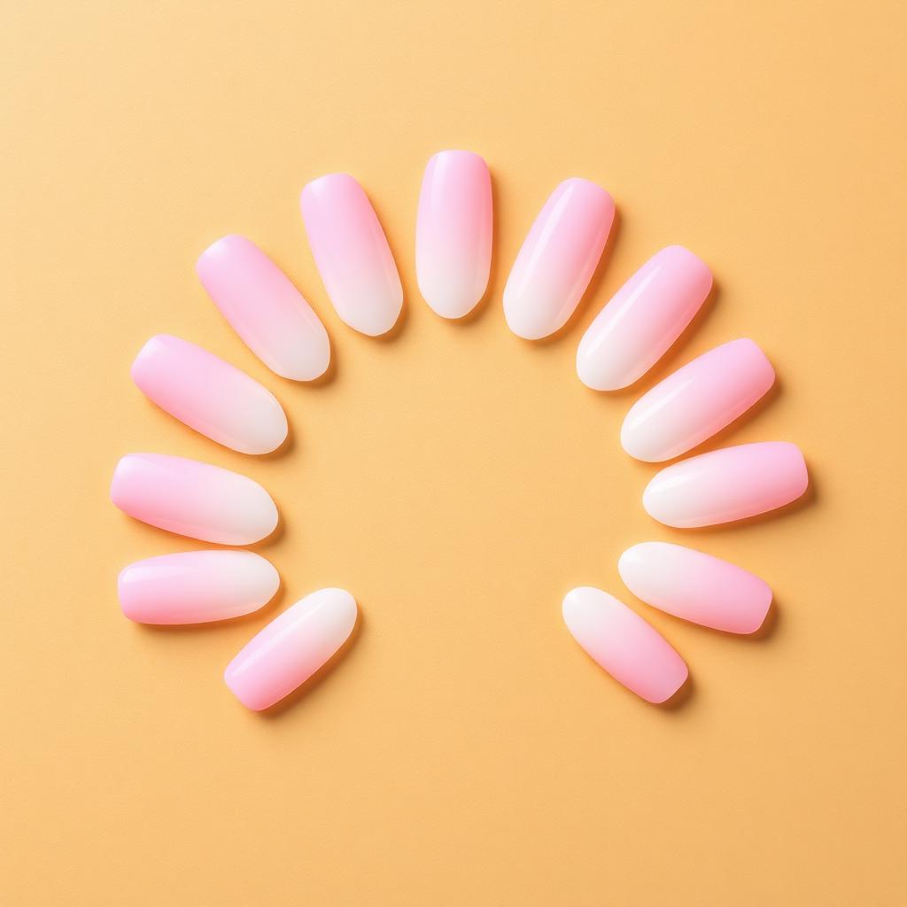 Pastellrosa Ombre-Nägel